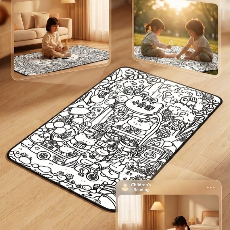 Doodle Blanket on a bed